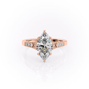 The Dianne Set With A 1.5 Carat Marquise Lab Diamond