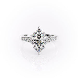 The Dianne Set With A 1.5 Carat Marquise Lab Diamond