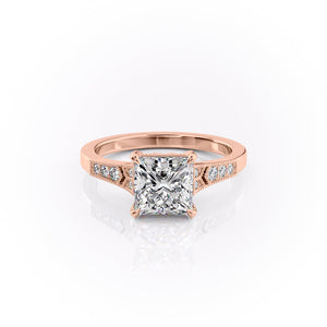 The Dianne Set With A 2 Carat Princess Lab Diamond