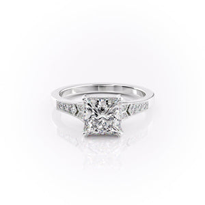 The Dianne Set With A 2 Carat Princess Lab Diamond