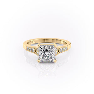 The Dianne Set With A 1.5 Carat Princess Lab Diamond