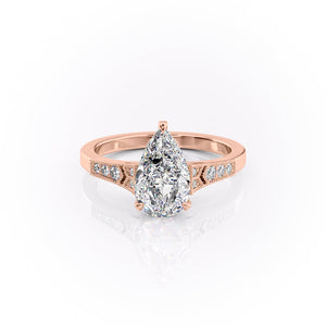 The Dianne Set With A 2 Carat Pear Lab Diamond