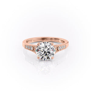 The Dianne Set With A 2 Carat Round Lab Diamond