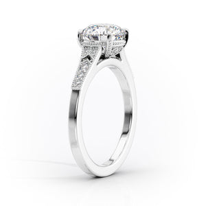 The Dianne Set With A 1 Carat Round Lab Diamond