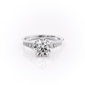The Dianne Set With A 1.5 Carat Round Lab Diamond