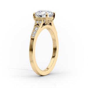 The Dianne Set With A 1 Carat Round Lab Diamond