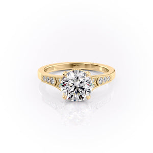 The Dianne Set With A 3 Carat Round Lab Diamond