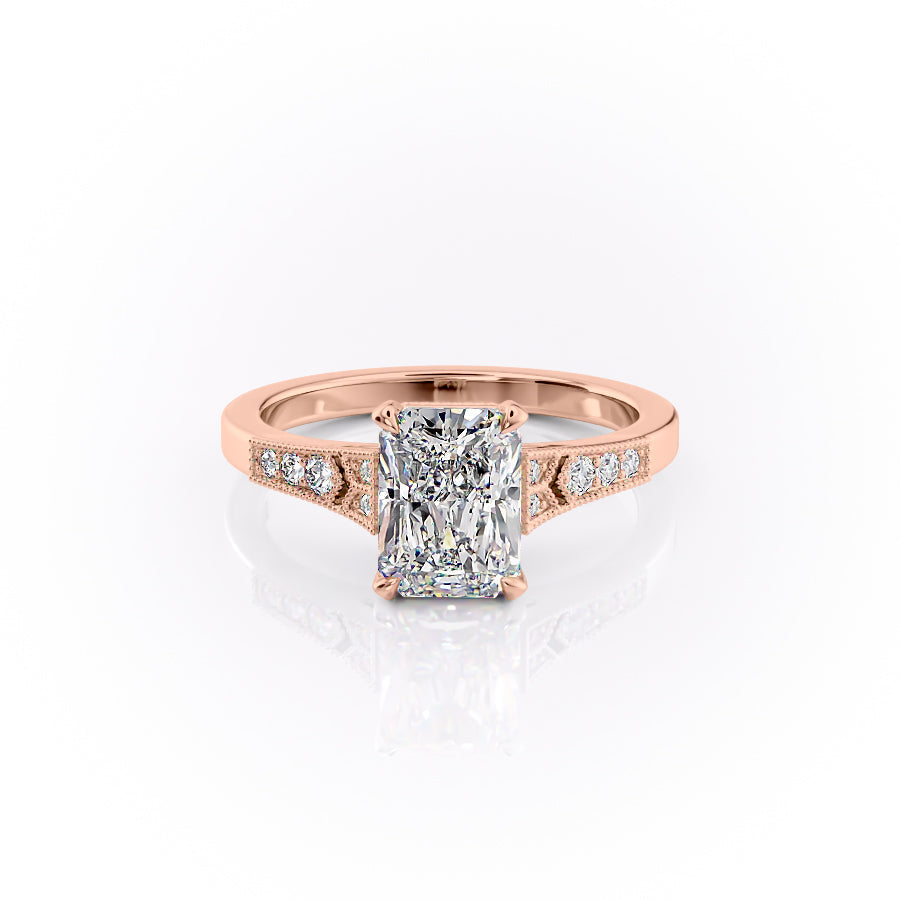 The Dianne Set With A 3 Carat Radiant Lab Diamond