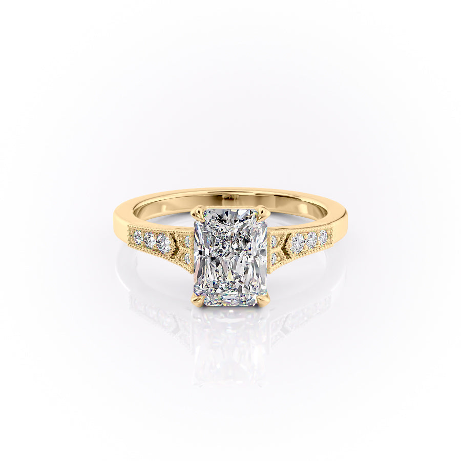 The Dianne Set With A 3 Carat Radiant Lab Diamond