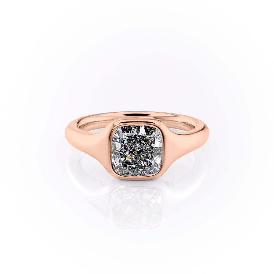 The Stella Set With A 2 Carat Cushion Lab Diamond