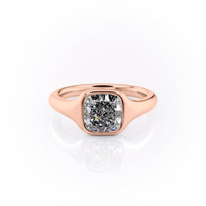 The Stella Set With A 2.5 Carat Cushion Lab Diamond