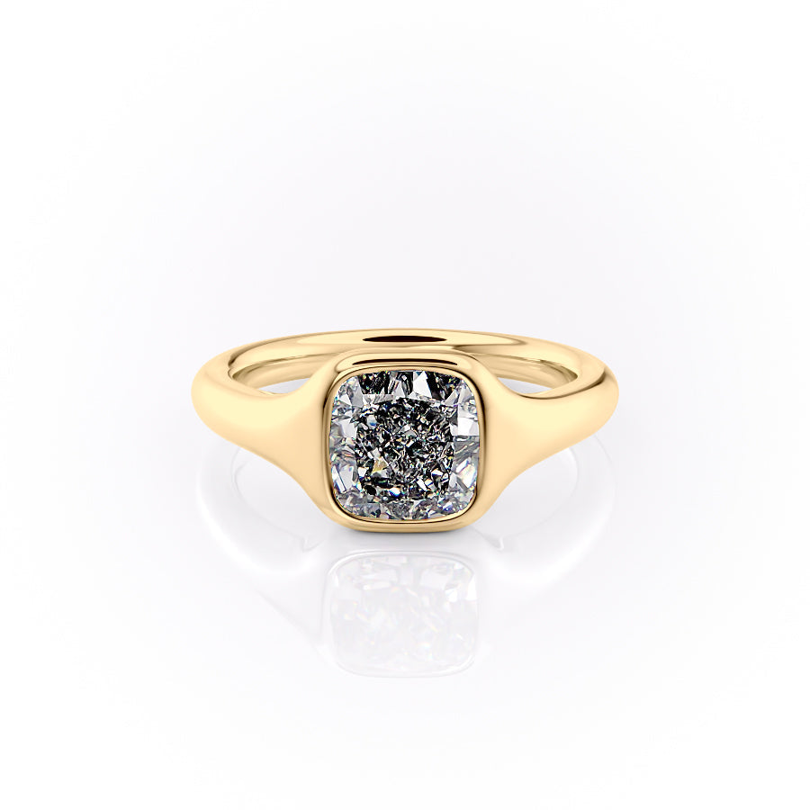 The Stella Set With A 2 Carat Cushion Lab Diamond