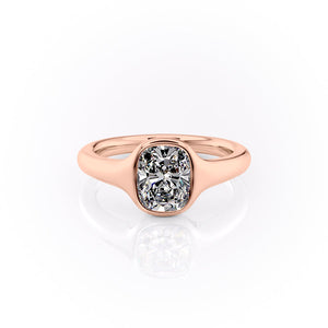 The Stella Set With A 2 Carat Elongated Cushion Lab Diamond