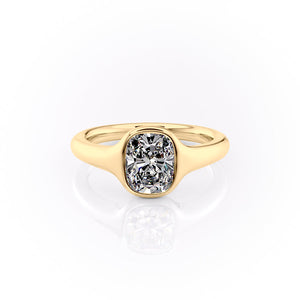 The Stella Set With A 1 Carat Elongated Cushion Lab Diamond