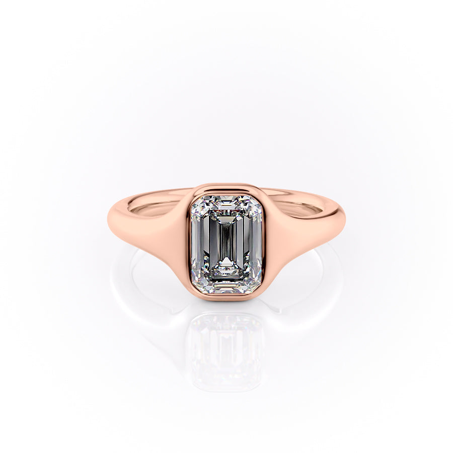The Stella Set With A 1 Carat Emerald Lab Diamond