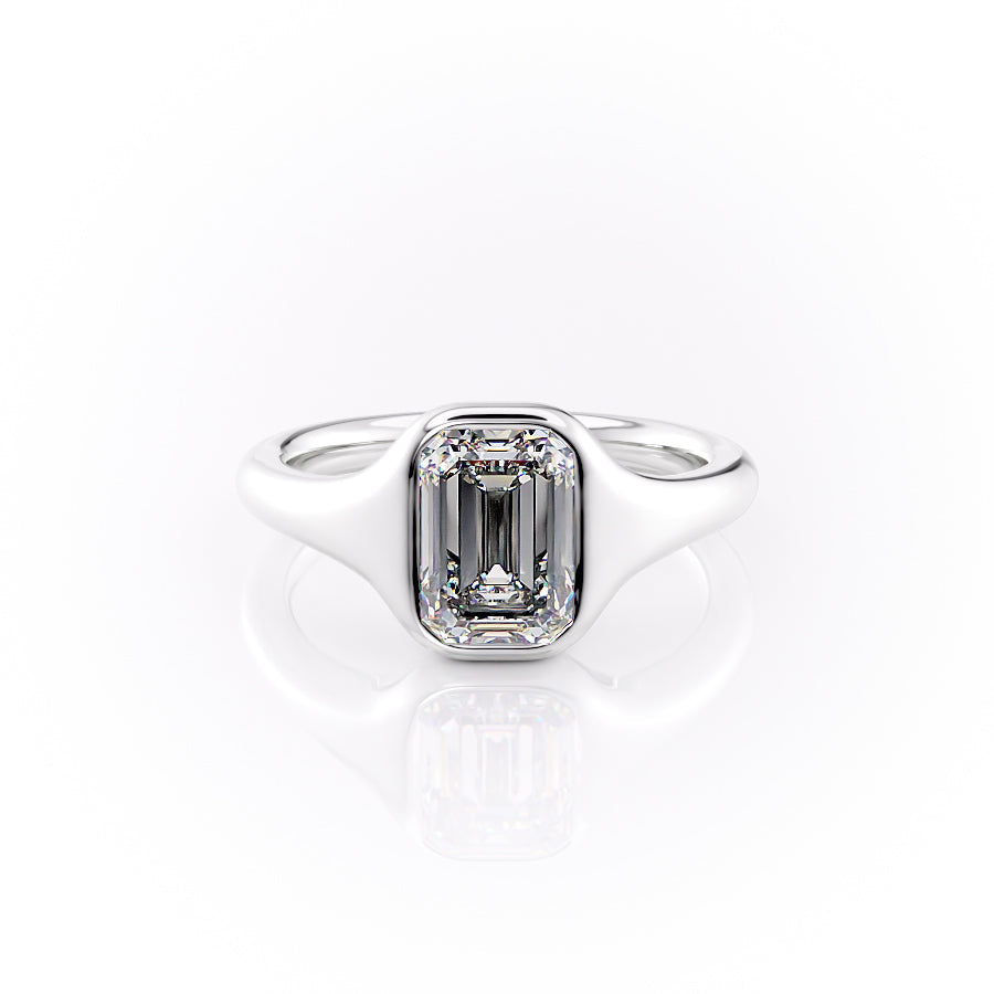 The Stella Set With A 1.5 Carat Emerald Lab Diamond