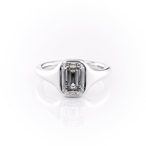 The Stella Set With A 1.5 Carat Emerald Lab Diamond