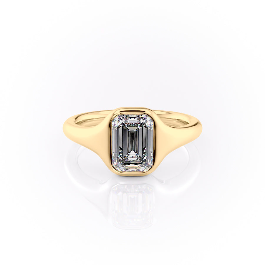 The Stella Set With A 3 Carat Emerald Lab Diamond