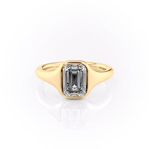The Stella Set With A 2.5 Carat Emerald Lab Diamond