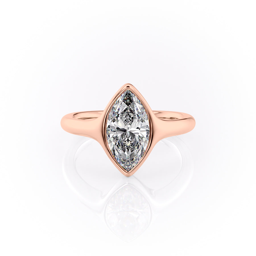 The Stella Set With A 1 Carat Marquise Lab Diamond