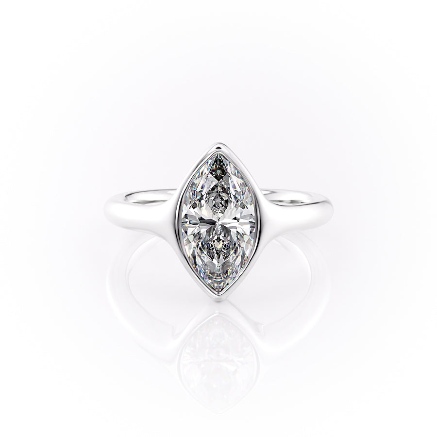 The Stella Set With A 1 Carat Marquise Lab Diamond