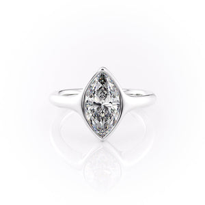 The Stella Set With A 1.5 Carat Marquise Lab Diamond