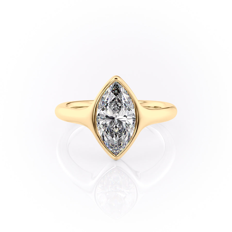 The Stella Set With A 3 Carat Marquise Lab Diamond