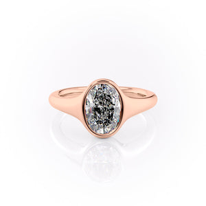 The Stella Set With A 2.5 Carat Oval Lab Diamond