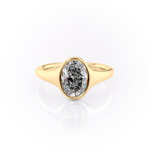 The Stella Set With A 3 Carat Oval Lab Diamond