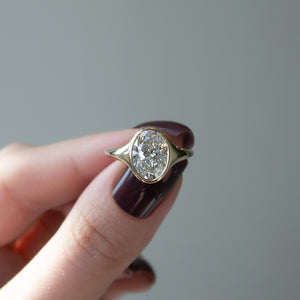 The Stella Set With A 3 Carat Oval Lab Diamond