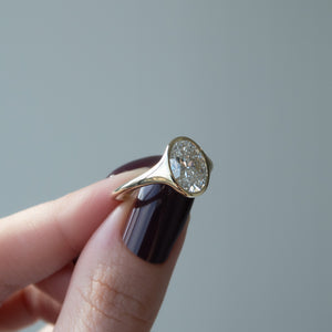 The Stella Set With A 3 Carat Oval Lab Diamond