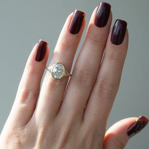 The Stella Set With A 3 Carat Oval Lab Diamond