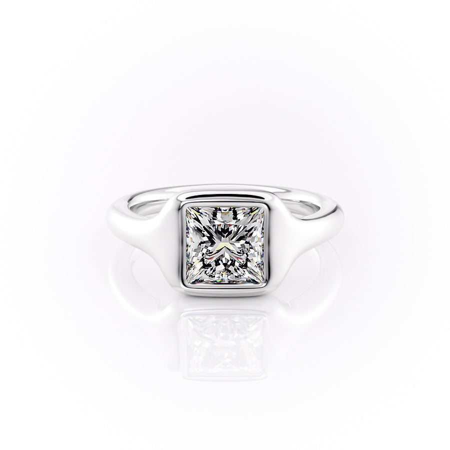 The Stella Set With A 1 Carat Princess Lab Diamond