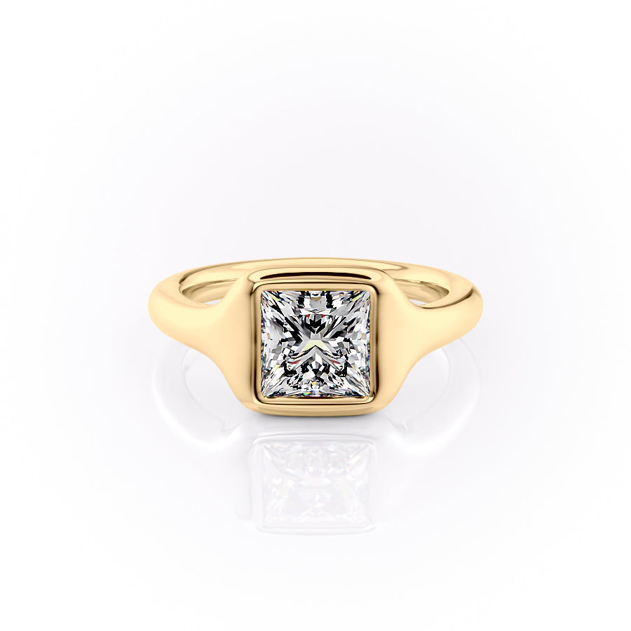 The Stella Set With A 1.5 Carat Princess Lab Diamond
