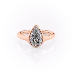 The Stella Set With A 1.5 Carat Pear Lab Diamond