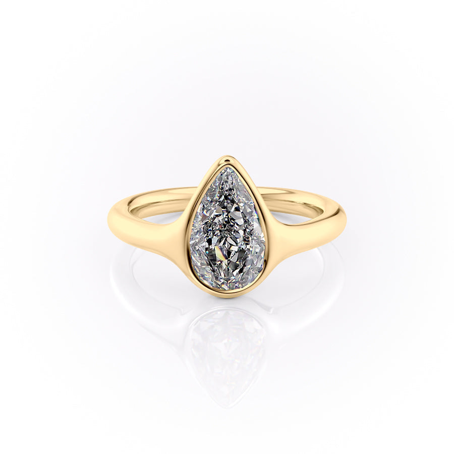 The Stella Set With A 1.5 Carat Pear Moissanite