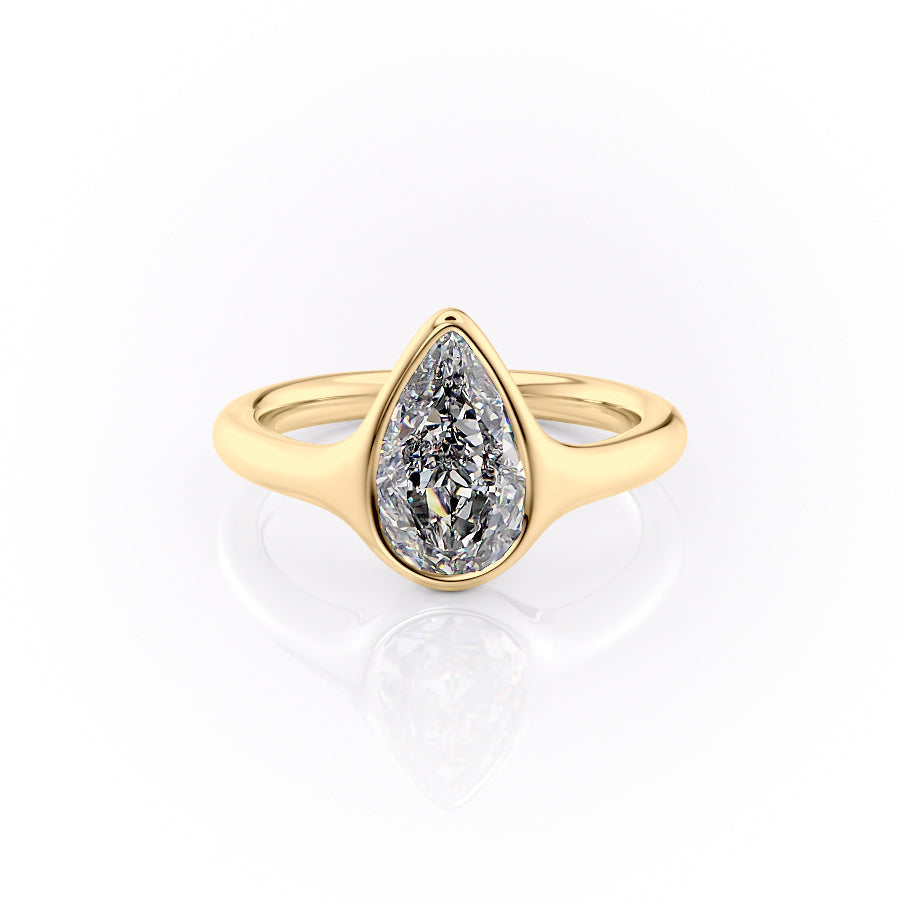 The Stella Set With A 1.5 Carat Pear Lab Diamond