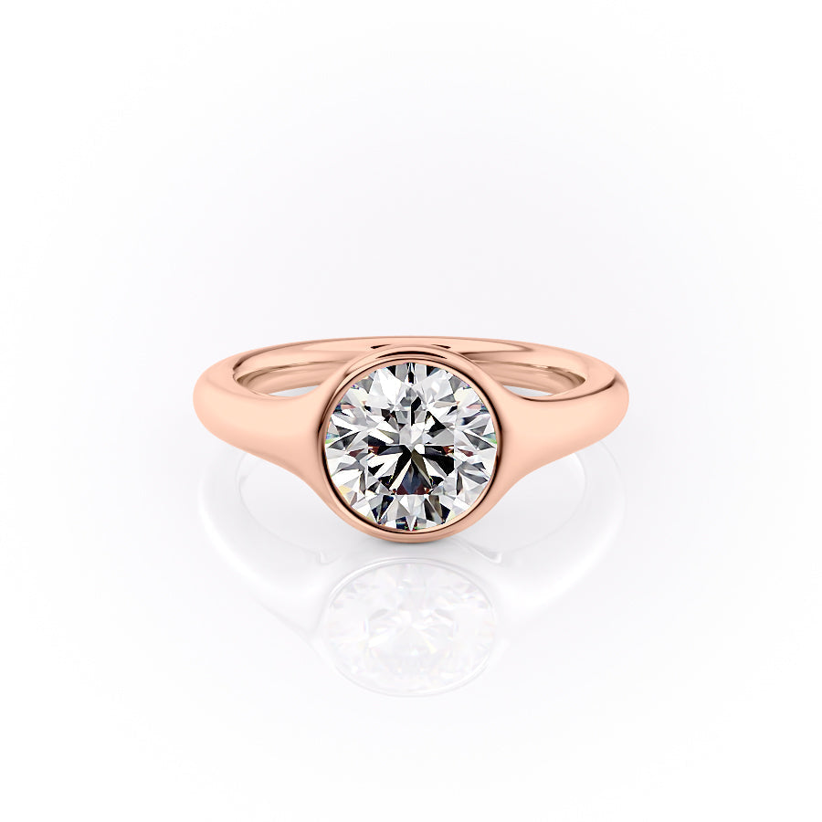 The Stella Set With A 1.5 Carat Round Lab Diamond