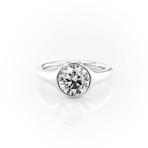 The Stella Set With A 2.5 Carat Round Lab Diamond