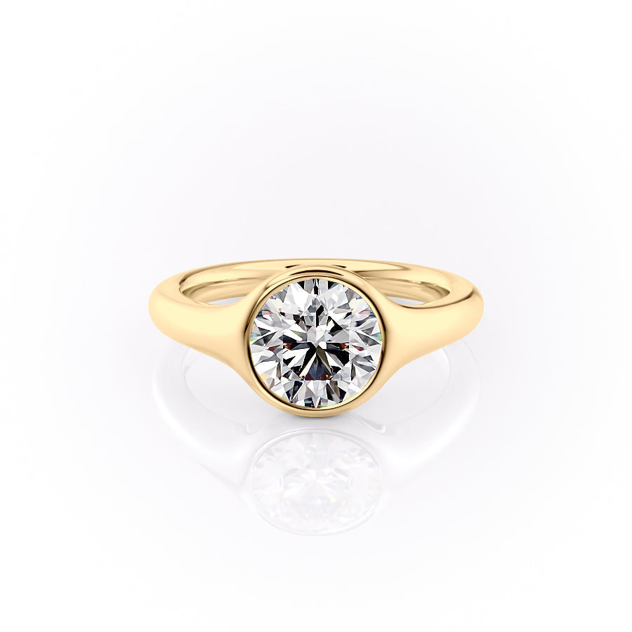 The Stella Set With A 3 Carat Round Lab Diamond