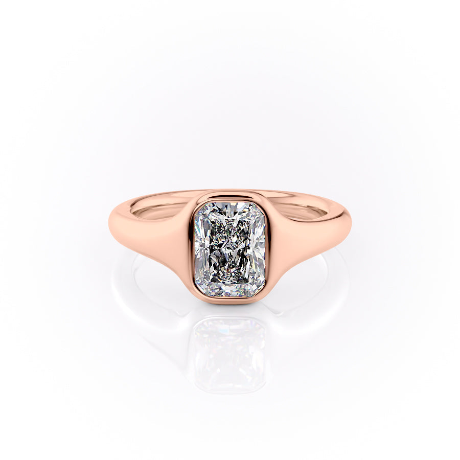 The Stella Set With A 3 Carat Radiant Lab Diamond