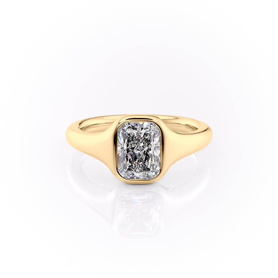 The Stella Set With A 2 Carat Radiant Lab Diamond