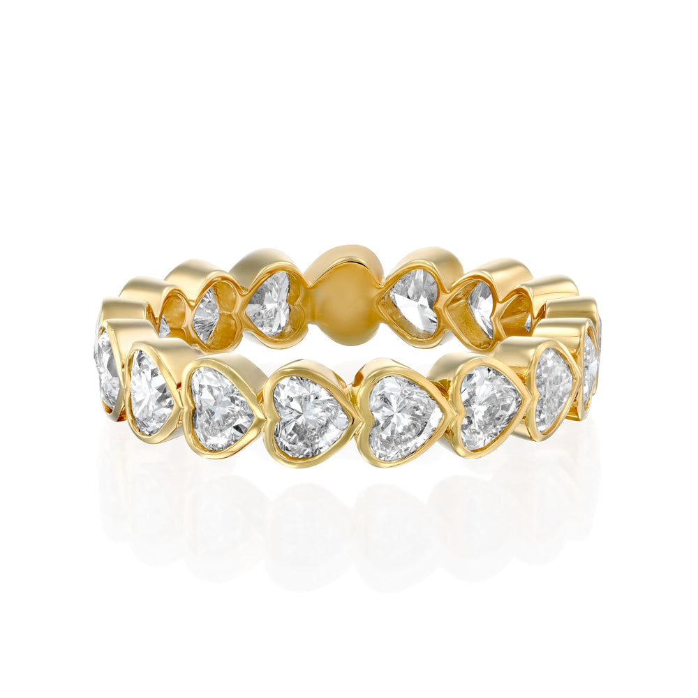 3ct East West Heart Bezel Eternity