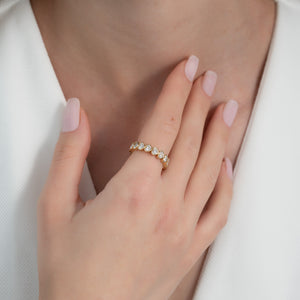 3ct East West Heart Bezel Eternity