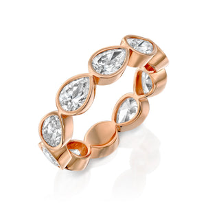 3ct East West Pear Bezel Eternity