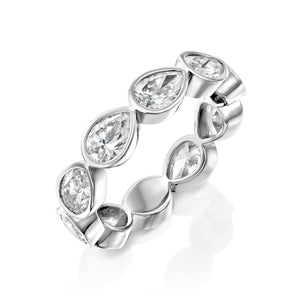 3ct East West Pear Bezel Eternity