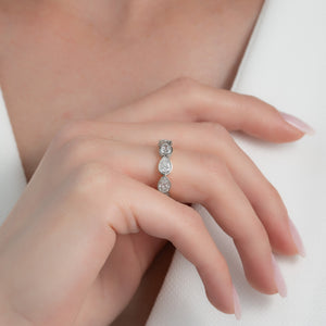 3ct East West Pear Bezel Eternity