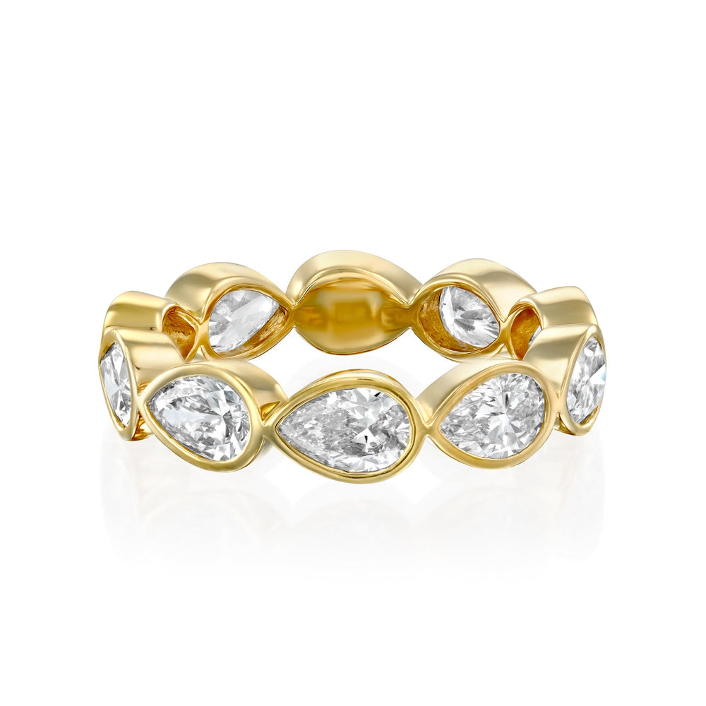 3ct East West Pear Bezel Eternity