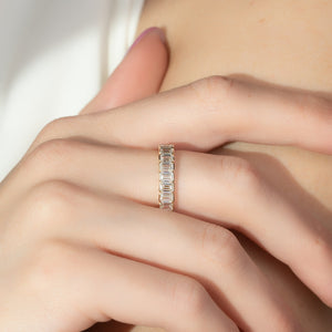4ct Emerald Half Bezel Eternity