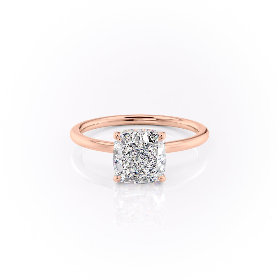 The Aline Set With A 2.5 Carat Cushion Lab Diamond
